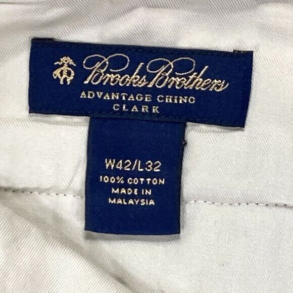 Brooks Brothers Pants Mens 42X32 Tan Advantage Chino Clark Slash Pockets Classic - Picture 13 of 13
